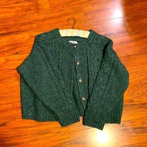Old Navy Green Knit Cropped Cardigan Size XL & NWT Black Vneck T Size XL Bundle